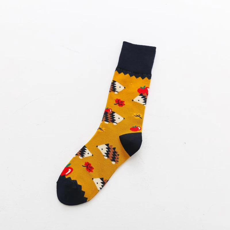 Веселое Harajuku Творческий Happy Socks носки унисекс дизайн животных японские носки Для женщин фрукты Calcetines Mujer Skarpety Skarpetki Sokken