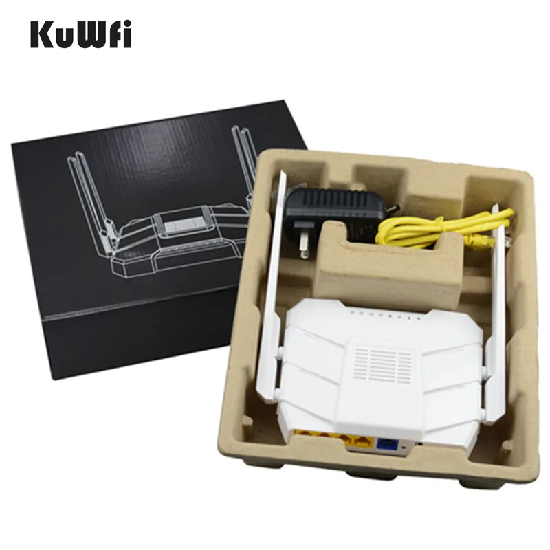 KuWfi 4G LTE Wifi роутер 1200 Мбит/с двухдиапазонный беспроводной маршрутизатор 11AC 2,4 ГГц и 5,8 ГГц беспроводной CPE с sim-картой/портом LAN