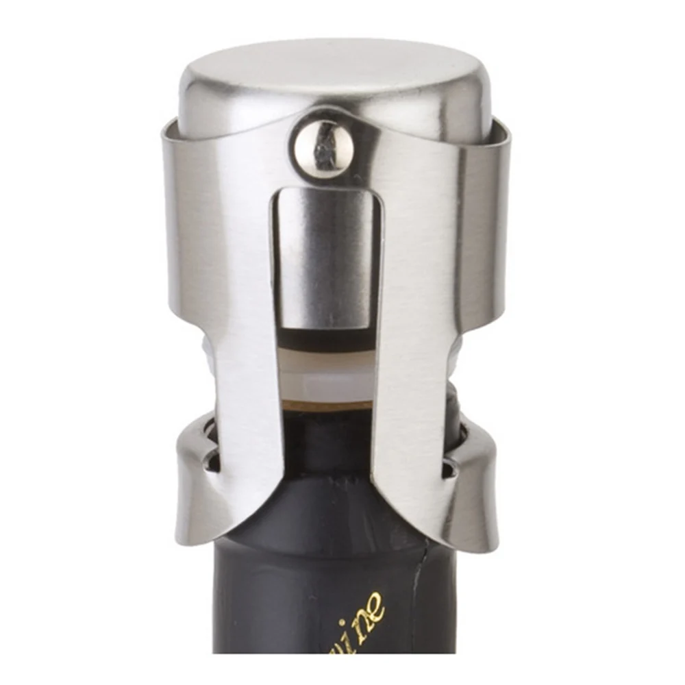 New Champagne Sparkling Wine Bottle Stopper Sealer Plug Stainless Steel