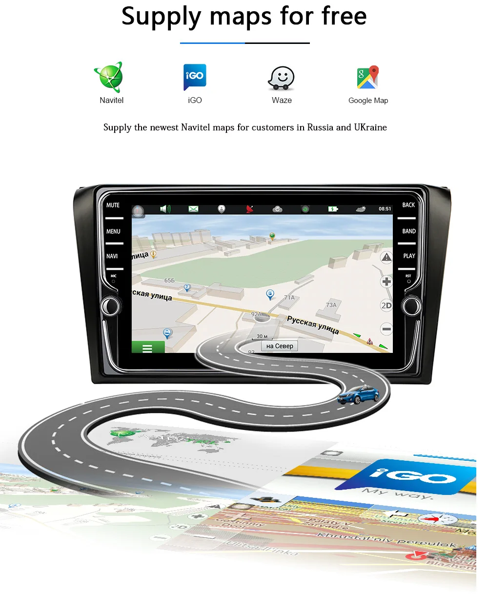 Best Funrover IPS 8"Android8.0 2 din car dvd auto radio tape recorder For Mazda 3 2004-2009 gps stereo Wifi multimedia Navi headunit 14