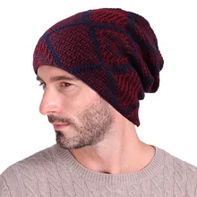 Мужская и женская Лыжная теплая шапка осенне-зимние черные вязаные шерстяные шапки