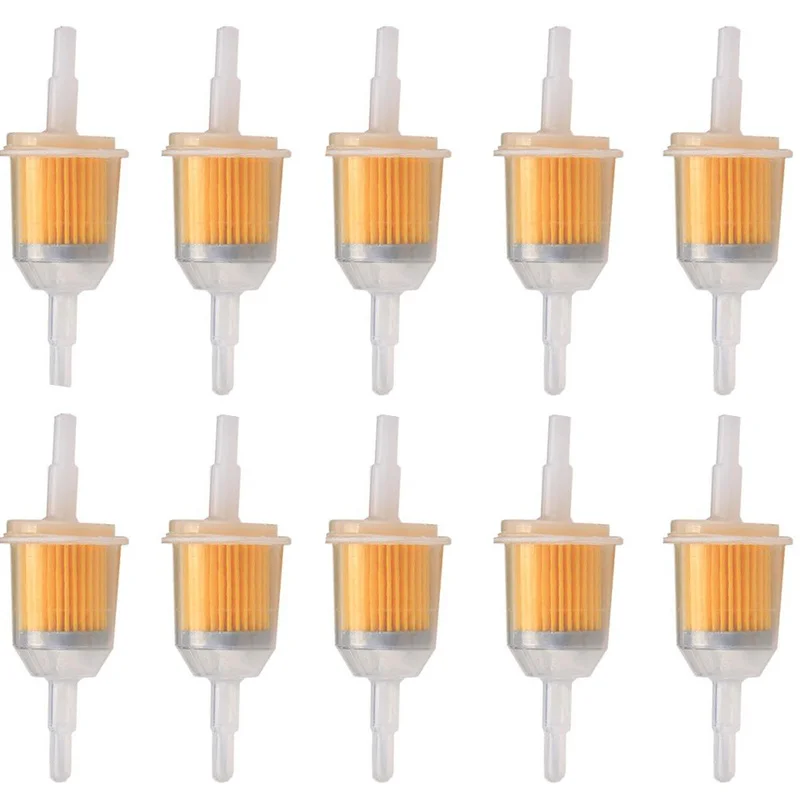 

10pcs Universal Inline Gas/Fuel Filter 6MM-8MM 1/4" for Lawn Mower Small Engine Auto Accessories Motorcycle Oil Filter Parts