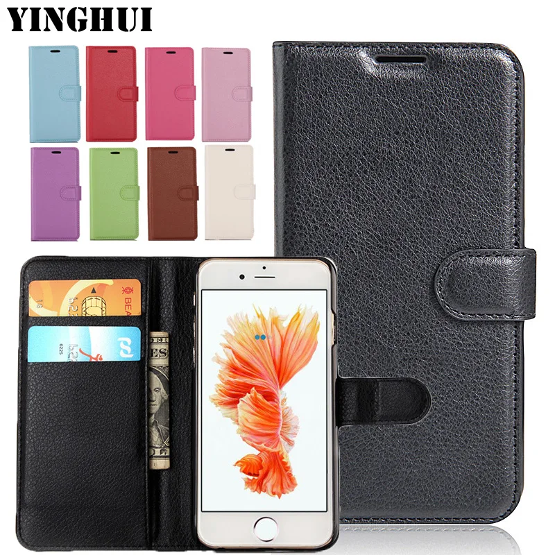 

YIYNGHUI For iPhone 6 S Colorful Printing Luxury Leather + Silicon Wallet Flip Cover Phone Case for iPhone 6 6S coque with Card