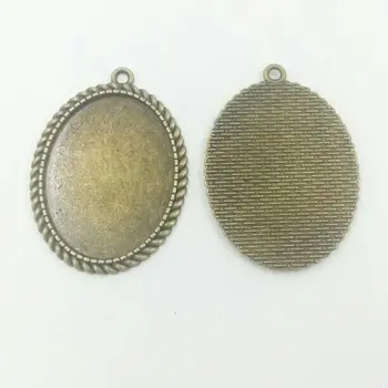 

Antique Bronze Oval Base Settings Match inner 40x30mm Cameo DIY jewelry making 10pcs T617