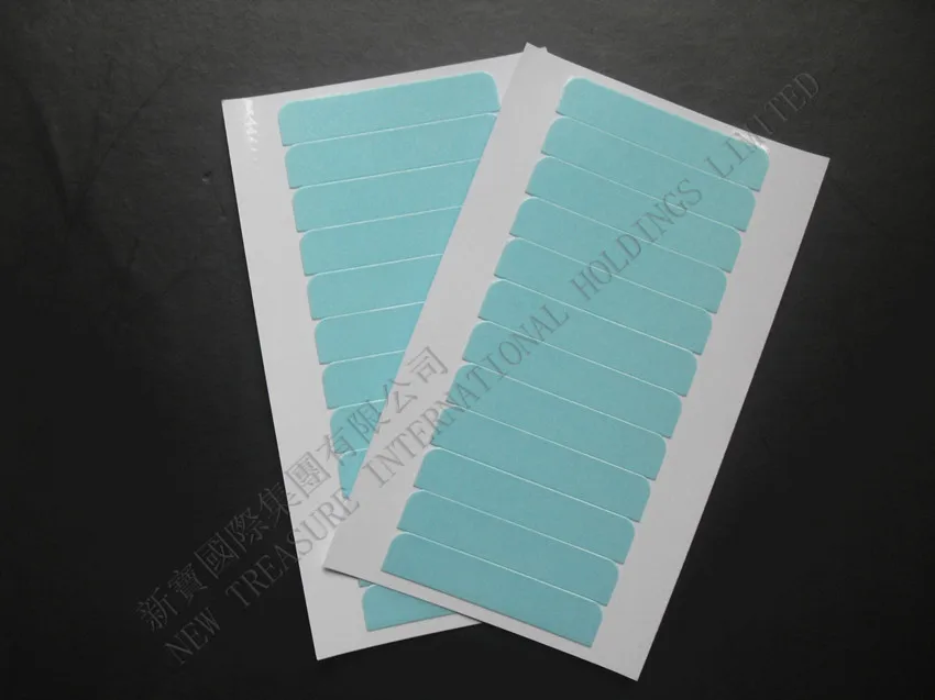 5 Sheets 60pcs Hair Tape Adhesive Glue 4cm*0.8cm Double Side Tape Waterproof For Lace Wig Hair Extension Tool