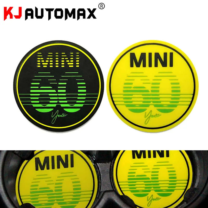 KJAUTOMAX для Mini Cooper all car F55 F56 F60 R55 R56 R60 нескользящий коврик чашки 60 летие 72 мм