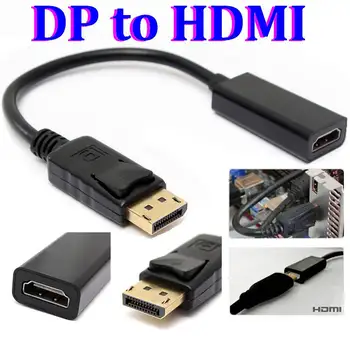 

500pcs Thunderbolt Display Port DisplayPort DP Male to HDMI Female Converter Cable Adapter For Apple Macbook Mac Pro Air