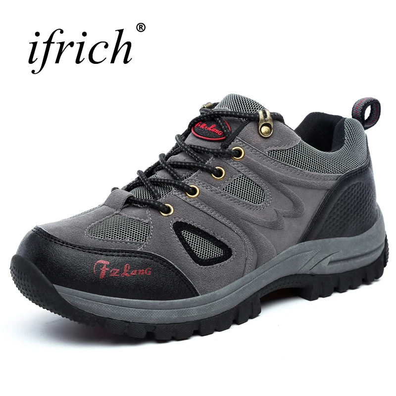 

2019 Hot Men Women Outdoor Hiking Shoes Plus/Big Size 36~48 Brown/Army Green/Gray Colors Wearable Mountain Climbing Sneakers