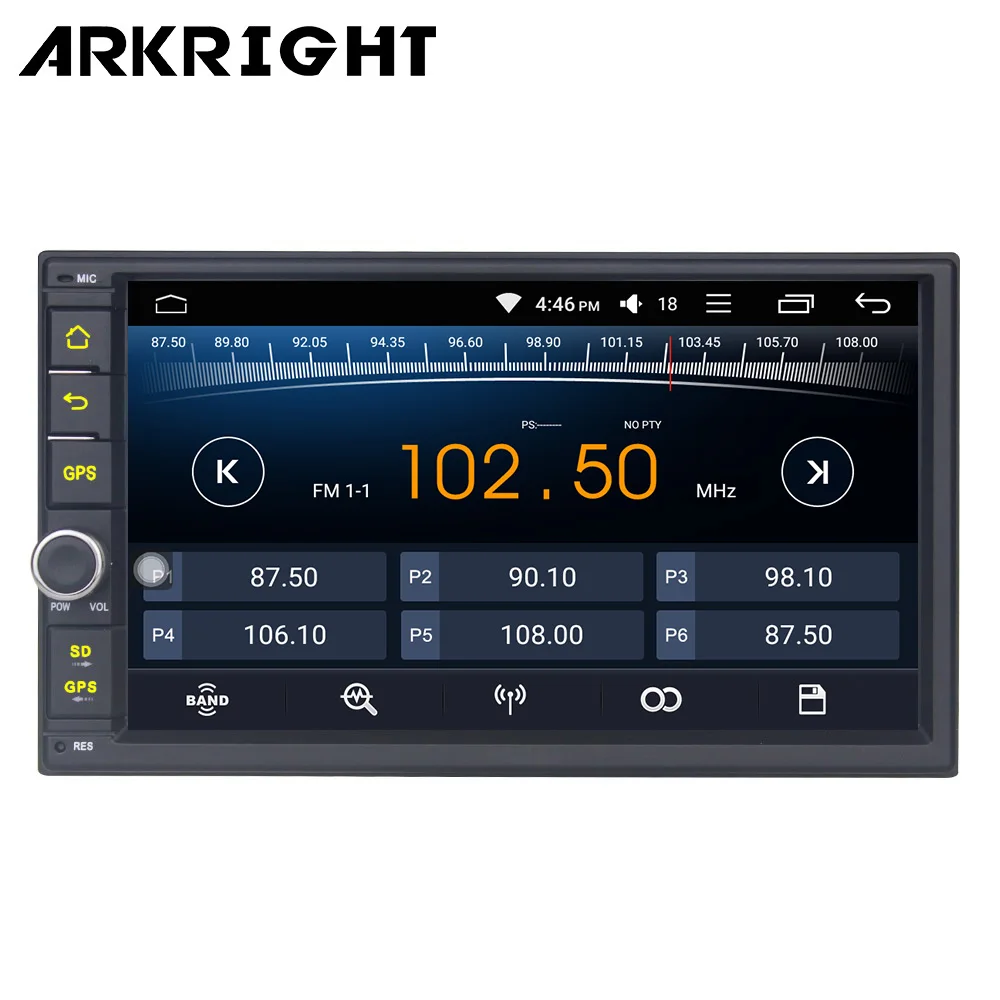 

ARKRIGHT 7" Quad Core 2 Din Android 6.0 Head unit Universal Car Radio Audio Stereo GPS Navigation NO CD Player Support Dash Cam