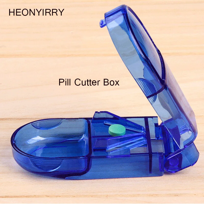 Pill Cutter Box Portable Convenient Drug Box Tablet Cutter Splitter