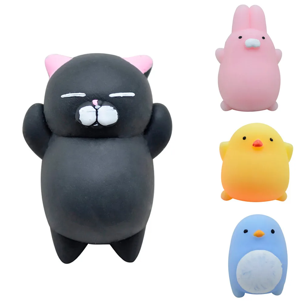 Сжимаемая мягкая симпатичная кошечка Mochi сжимаемая Забавная детская игрушка с