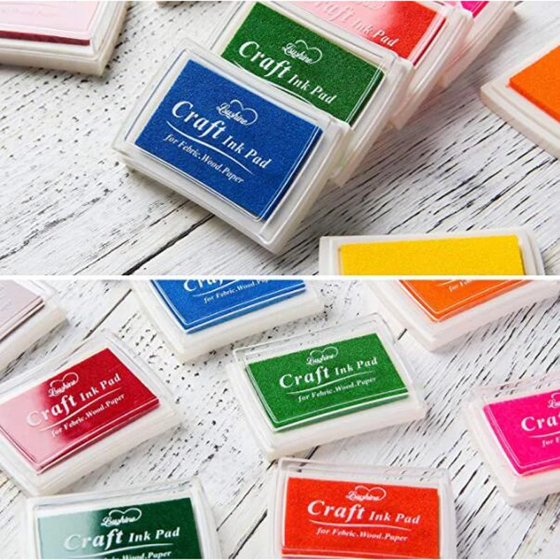 15 Colors Craft Ink Pad Stamps Partner DIY Finger Printing Card Making Children DIY Painting Inks (9)