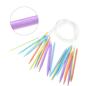 

Circular Knitting Needles Kit Set Plastic Double Pointed Plastic Knitting Needles for Beginner Crochet Weave Tool For Knit Skirt