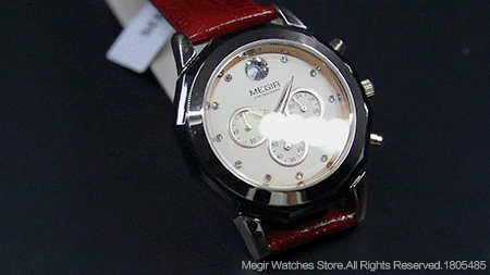 Pulseira de couro branco feminino relógios de