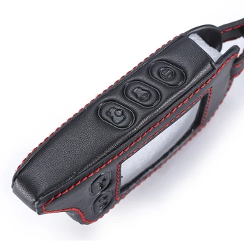 

Remote 5 Buttons Two Way Car Alarm leather Case Cover keyChain For Tomahawk TZ9010 TZ9030 TW9030 TW9010 TW LCD Remote