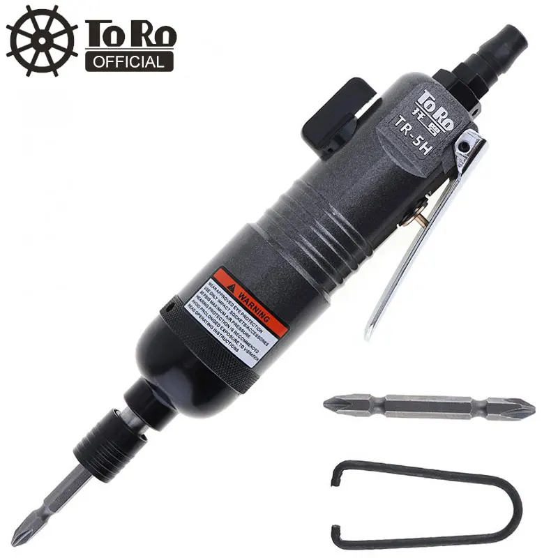 

TORO TR-5H 1/4 Inch Pneumatic Screwdriver with Straight Handle and Self-Locking Chuck Fit for Home / Office / Factory