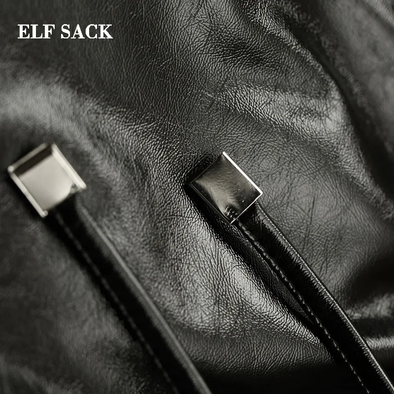 Женские шорты ELFSACK повседневные из искусственной кожи с эластичной талией