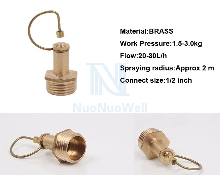 NuoNuoWell орошение 1/2 дюймов мужской виток резьбы Регулируемый микро оросительное сопло распылительные насадки для системы охлаждения
