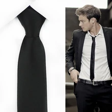 Тонкий узкий черный мужской галстук на молнии 5 см, повседневный узкий красный галстук со стрелками, модные мужские аксессуары, простые мужские галстуки s