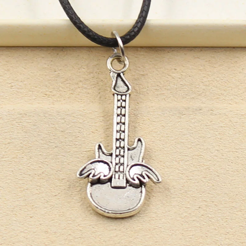 Новая Мода тибетский серебристый цвет кулон муха гитара ожерелье чокер