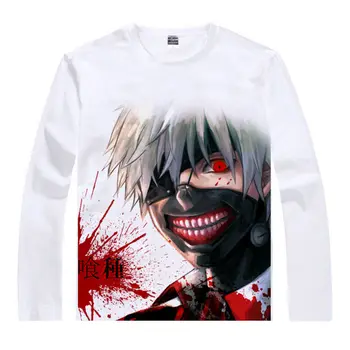 

Ken Kaneki T-Shirt Ken Kaneki Shirt men's Long sleeves t-shirts anime printers cute t-shirts anime show cosplay white t-shirt a