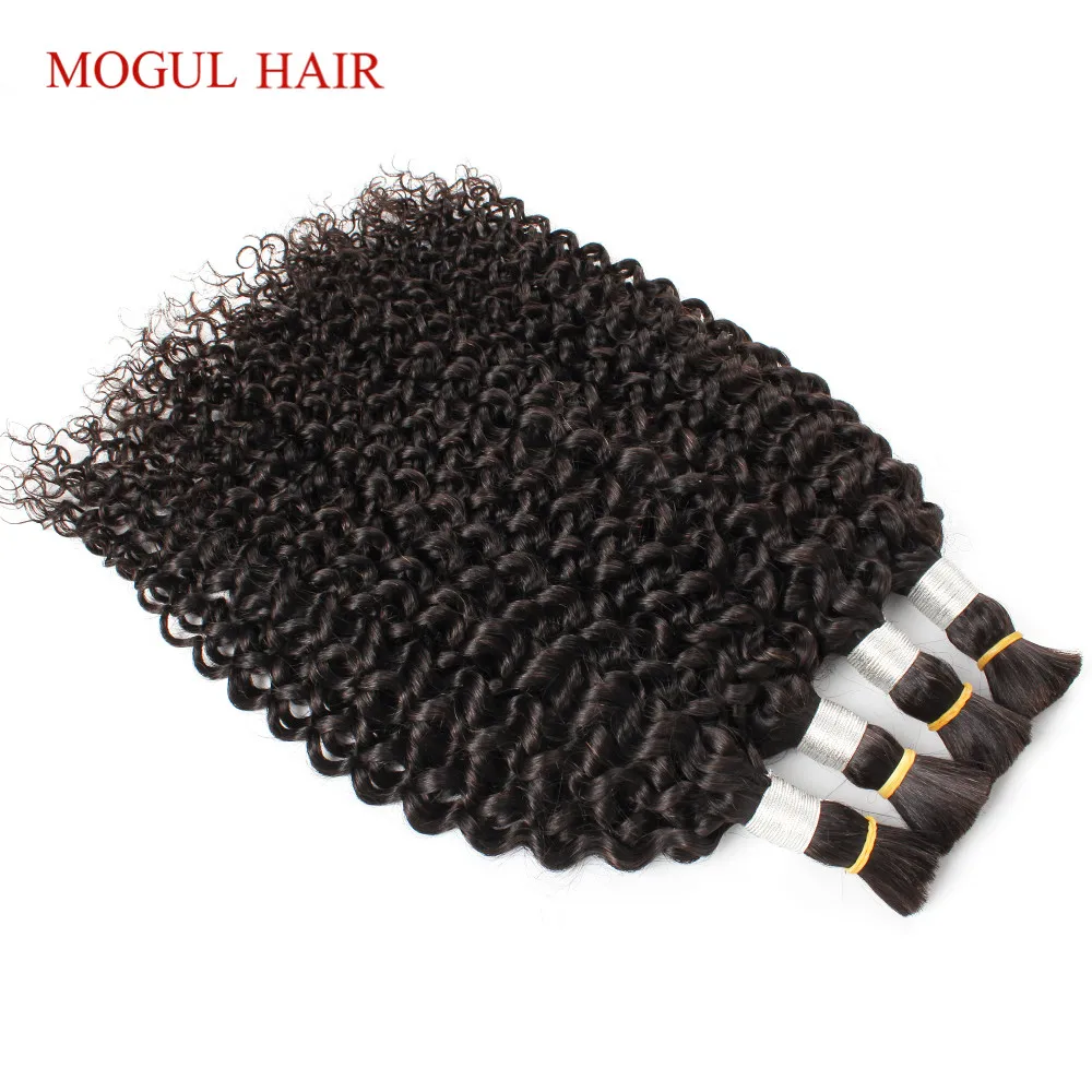 Mogul Hair Jerry Curly Hair Bulk Natural Color Indian Remy Human Hair Extensions 4 Bundles Dark Brown Braid in Hair Bulk Mogul Hair Jerry Curly Hair Bulk Natural Color Indian Remy Human Hair Extensions 4 Bundles Dark Brown Braid in Hair Bulk