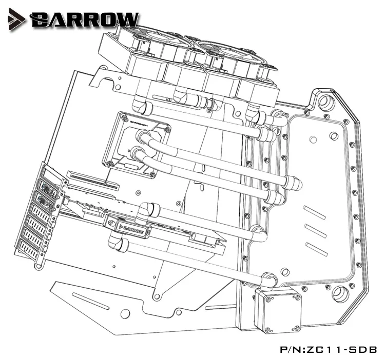 Курган ZC11-SDB, водные доски для Zeaginal-11 чехол, для Intel cpu водоблок и один GPU корпус