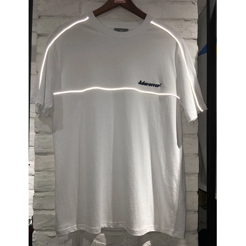 

19SS Adererror T Shirts Reflective Embroidery Men Women Ader error Top Tees Casual Cotton High quality Ader Error T-Shirts