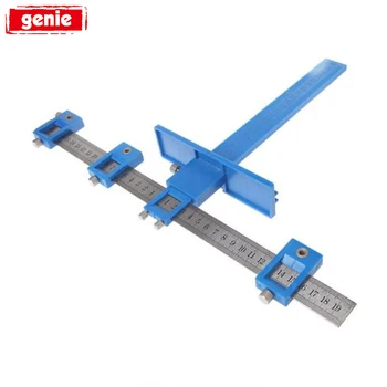 

Multifunction Furniture Drill Punch Locator Stainless Steel Coordinate Ruler Metric Type For Woodworking Tool