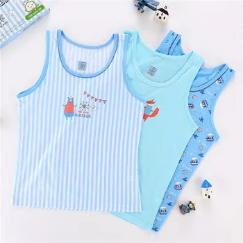 

3pcs/Set Summer Kids Children Clothing Cartoon Cotton Vest T Shirt Boy Clothes T-Shirt Teens for Boys 3 5 8 10 11Year Undershirt