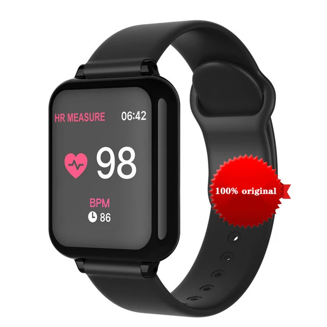 Мужские и женские Смарт-часы 1,3 ips монитор сердечного ритма кровяное давление для huawei samsung xiaomi phone Смарт-часы B57 IP67 водонепроницаемые - Цвет: black C