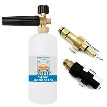 1Л пенная насадка генератор пенообразователь распылитель Cannon для Interskol AM серии Автомойка высокого давления регулируемое сопло