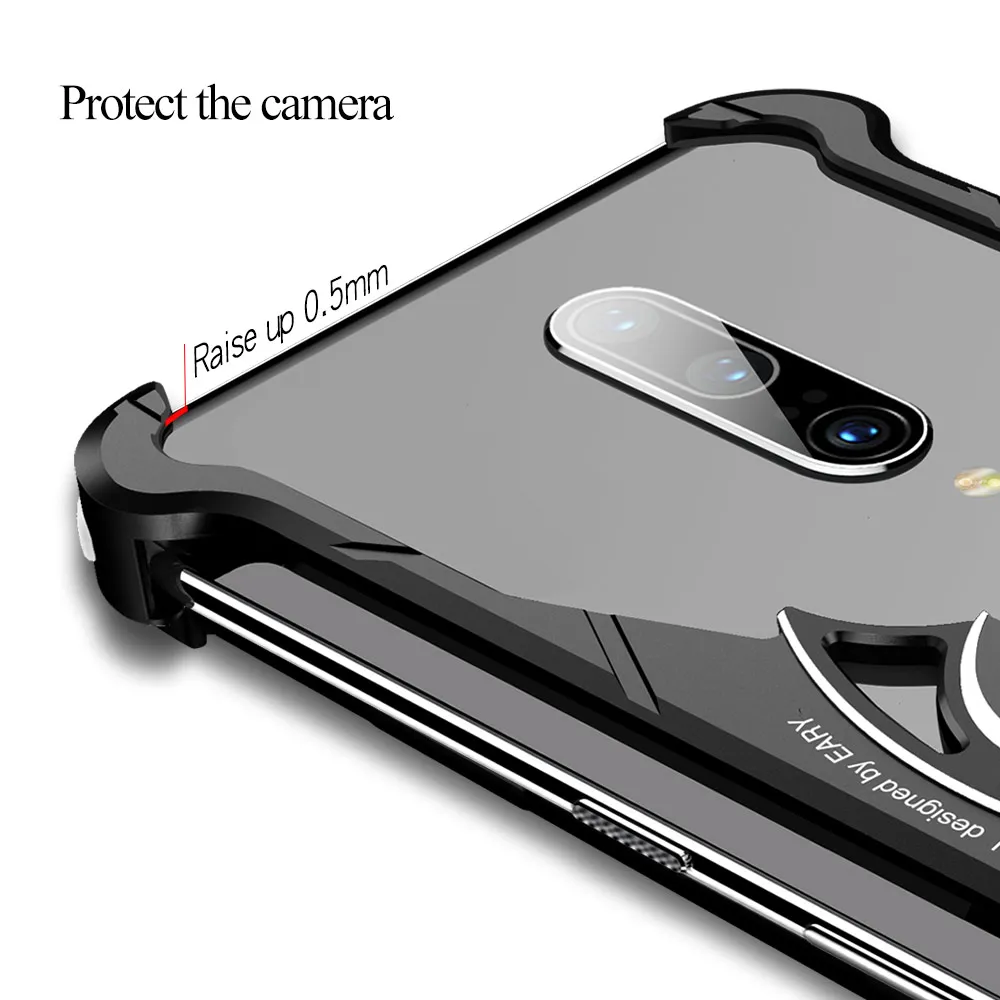 Billige OATSBASF Bat design Auto luxus Metall Fall für Oneplus 7 7pro Fall Persönlichkeit Shell Metall Abdeckung für Oneplus 7 Fall mit ring