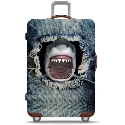 Trend Max Animal Cat | собака | волк печать Дорожный чемодан багаж защитный чехол, высокая водонепроницаемая крышка багажа - Цвет: Shark