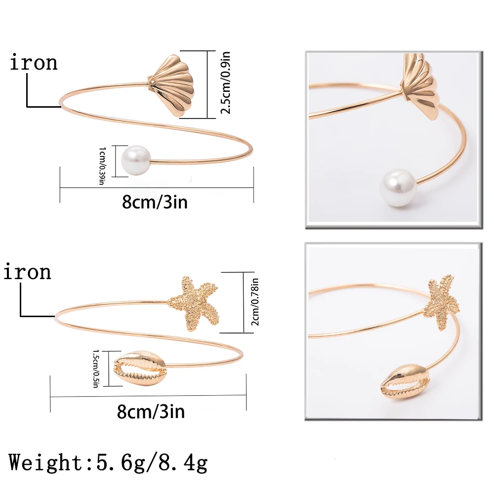 IngeSight. Z богемный сплав ракушка гребешок Морская звезда открытый манжета на руку браслет шарм браслеты из искусственного жемчуга браслеты для женщин ювелирные изделия