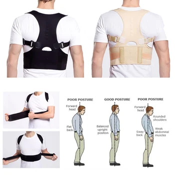 

Magnetic Brace Support Belt Adjustable Back Posture Corrector for Men Women Back Shoulder Orthopedic Body Posture Correction