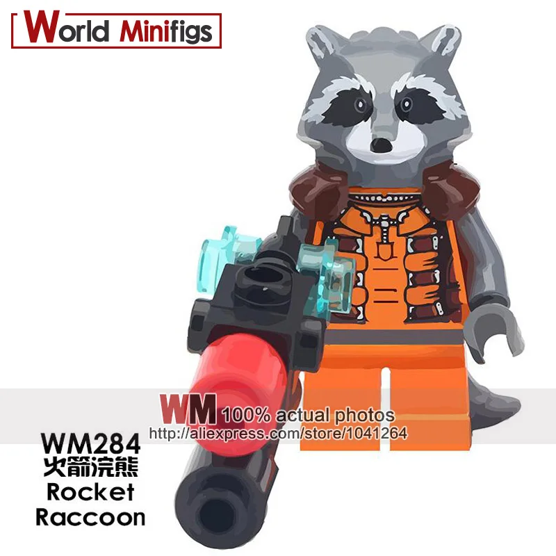 

Single Sale Super Heroes INFINITY WAR Rocket Racoon Bricks Building Blocks Children Gift Toys Compatible with legoiingly