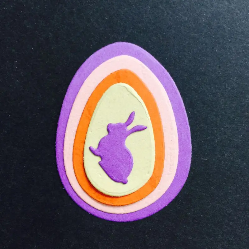 Счастливый пасхальное яйцо/яйцо кролик из металла прорезной трафарет для окраски DIY Скрапбукинг фото штамп для альбомов тиснение бумаги ремесла Декор