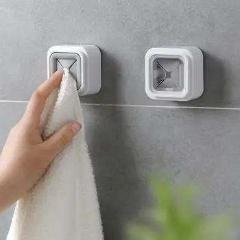 

1PC Portable Wall Mount Towel Hook Storage Wash Cloth Clip Organizer Dry Towel Holder Self Holder Home Bathroom