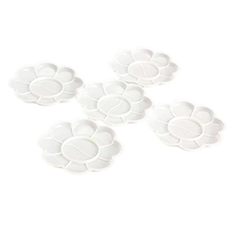 10pcs Plastic 8 cells Watercolor Oil Paint Paint Tray Mixing Palette NEW