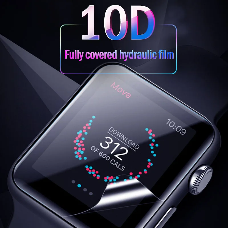 10D изогнутая Защитная пленка для Apple Watch 4 3 2 1 Гидрогелевая пленка для Apple Watch 38 40 42 44 мм Защитная без стекла