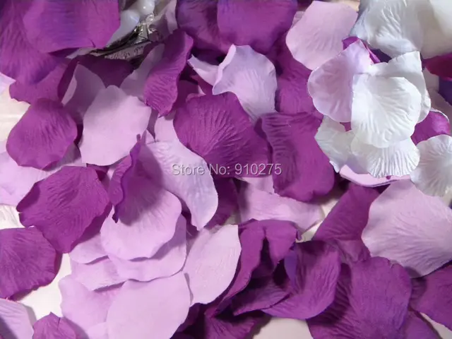 600pcs Mixed White Purple Lavender Silk Rose Petals Wedding 600pcs Mixed White Purple Lavender Silk Rose Petals Wedding Centerpieces Party Decoration Confetti Bridal Shower
