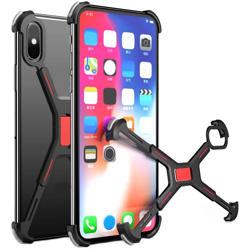 

Compatible for XS Max Corner Bumper, Metal Case Buckle Without Signal Blocking Shockproof Frame Case