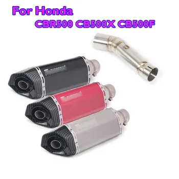 

Motorcycle Slip on Exhaust Muffler Tip Escape Link Connect Tube Pipe Whole Set Pipe for Honda CBR500 CB500F CB500X