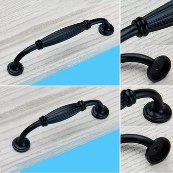 Black Kitchen Cabinet Knobs and Handles Simple Furniture Handles Drawer Pulls Closet Hardware