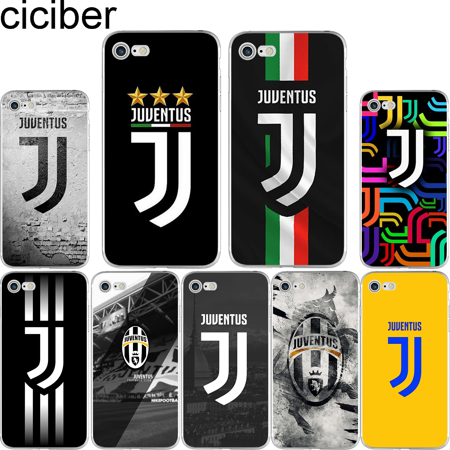 Juve Juventus Fc Football Logo Soft Silicon Phone Cases Cover For Iphone 6 6s 7 8 Plus 5s Se X Capinha Fundas Capa