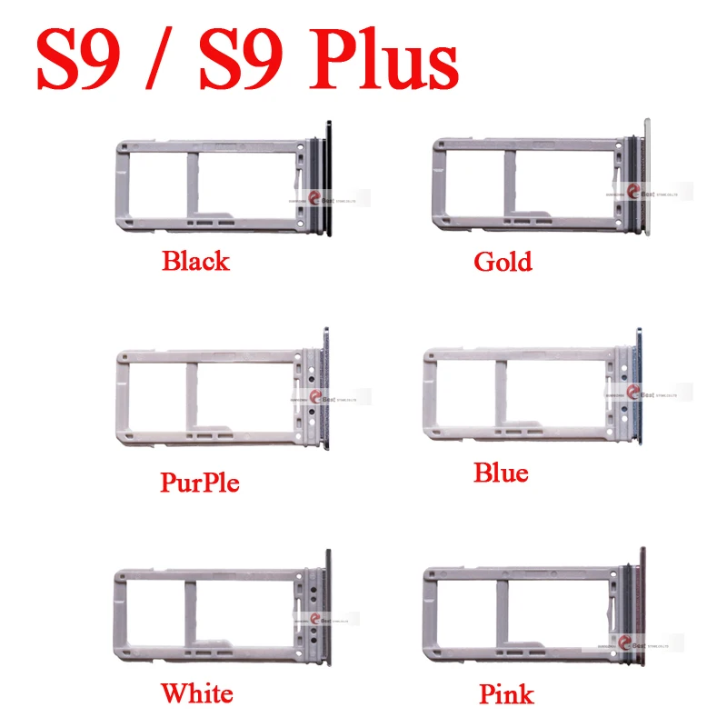 

1pcs NEW For Samsung Galaxy S9 G960/ S9 Plus G965 Dual Sim Card / Single Sim Card + Micro SD Holder Slot Tray