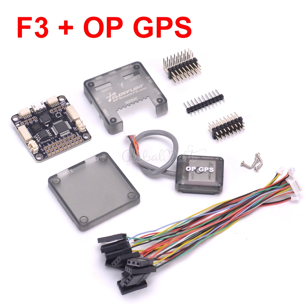 

SP Racing F3 Flight Controller Board Acro / Deluxe + Mini OP GPS For FPV QAV-R 220 QAV-X 214mm FPV RC Drone Quadcopter