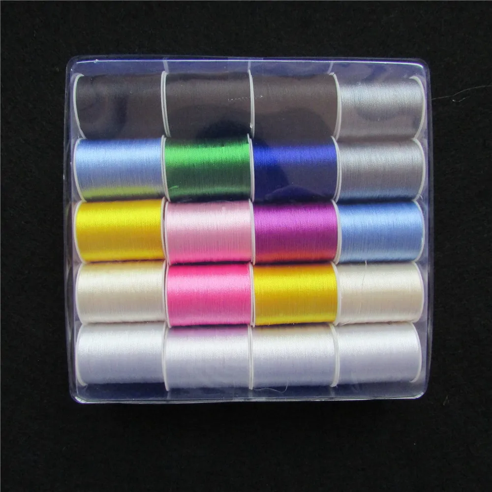 new style 5box wholesale sell rayon family expenses sewing thread embroidery thread 20 kind