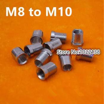 

10PCS M8 TO M10 Chrome M8 inner teeth outer teeth turn M10 connector adapter connector rod teeth through teeth